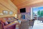 Mammoth Condo Rental Snowflower 37 - Living Room from the Loft